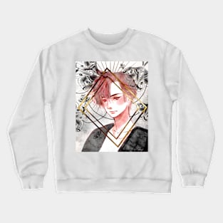 Real pretty boy beautiful boy man Manga style Crewneck Sweatshirt